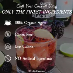 Crafted Cocktails Blackberry Shrubs: 6 Pack: Use as cocktail enhancer, soda flavoring, or culinary ingredient