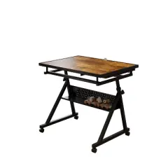Gulches 1500 Pieces Jigsaw Puzzle Metal Table Black with 4 Trays Adjustable Height Angle Wooden Cover 4 Universal Wheels
