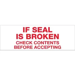 Tape Logic Pre-Printed Carton Sealing Tape "If Seal Is Broken..." 2.2 Mil 2" x 1 T902P166PK