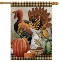 Briarwood Lane Fall House Flag 40x28 For Outdoor Primitive Thanksgiving For Fall House Flag