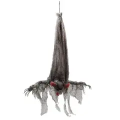 ATC Animated Light-Up Upside-Down Gray Bat Halloween Decoration - Gray One Size Fits Most