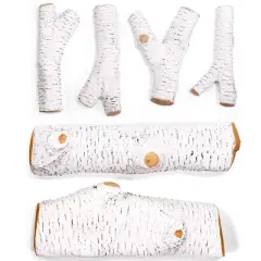 Barton Realistic Flame Large Ceramic Wood Realistic Flame Firepit Log Kit Fireplace Logs