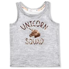 Young Hearts Girl's 3-Pack Unicorn Squad Tank Top Assortment for toddler