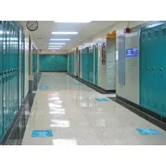 Flipside Products Keep Germs in Their Place Anti-Slip Floor Stickers, 11", Pack of 5