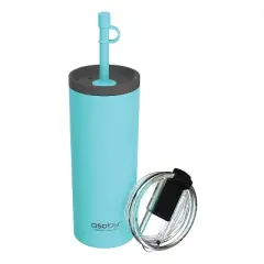ASOBU&reg; 20-Oz. Superb Sippy Cup Insulated Tumbler with Flexible Straw (Turquoise) in Green