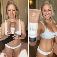 Beauty by Earth Self Tanner Lotion and Self Tanning Mitt