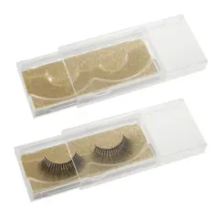 Stockroom Plus 30-Pack Gold Glitter Empty Eyelash Case for False Eyelashes, Lash Cases Empty Bulk Wholesale with Glitter Paper Card, 4.4 x 2 in