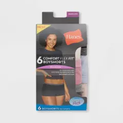 Hanes Women's 6pk Comfort Flex Fit Seamless Boy Shorts - Colors May Vary