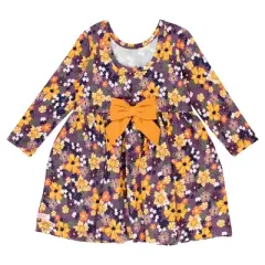 RuffleButts Toddler Girls Long Sleeve Twirl Dress