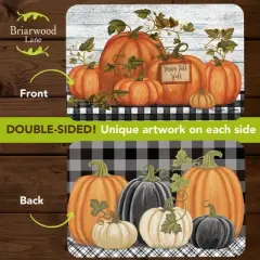 Briarwood Lane Fall Double Sided Placemat (4-pack) 17x11.25 Pumpkin Patch For Fall Placemat
