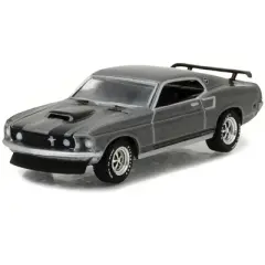 1969 Ford Mustang Boss 429 Gray Metallic with Black Stripes "John Wick" (2014) Movie 1/64 Diecast Model Car by Greenlight