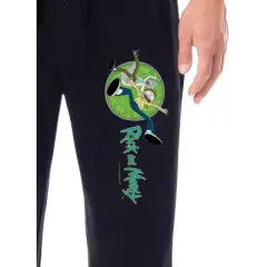 Rick and Morty Mens' TV Show Series Portal Character Sleep Pajama Pants Black