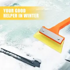 Unique Bargains Ice Scraper Silicone 13in Length Snow Remover for Cars SUV Windshield Window