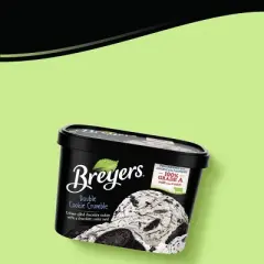Breyers Double Cookie Crumble Frozen Dairy Dessert With Chocolate Cookie Swirl - 48oz