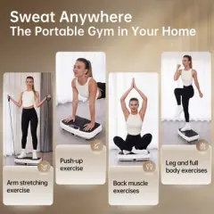 MaseiKar Vibration Plate Exercise Machine, wholeBody Vibrating Platform for ldeal Home GymWorkout Equipment for Women with 2 ResistanceBands