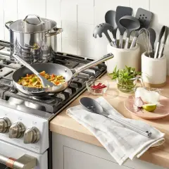 10" Nonstick Stainless Steel Frypan Silver - Figmint&trade;