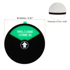 Unique Bargains 3 Options Acrylic Magnetic Adhesive Decor Home Business Privacy Sign 2 Pcs