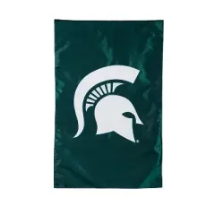 Evergreen NCAA Michigan State University Applique House Flag 28 x 44 Inches Outdoor Decor for Homes and Gardens