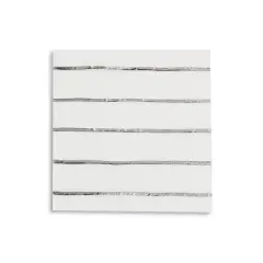 Daydream Society - Silver Frenchie Striped Petite Napkins - Pack of 16 Paper Napkins