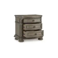 Signature Design by Ashley Ardenfield Three Drawer Night Stand with USB Ports, Light Brown