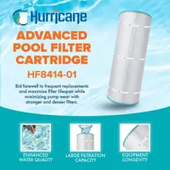 Hurricane HF8414-01 Advanced Pool Filter Cartridge Replacement for PWWCT150, Unicel C-8414, Filbur FC-1287, Waterway Clearwater II 150