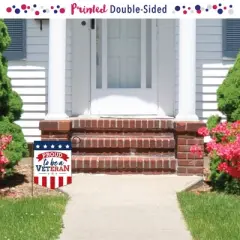 Big Dot of Happiness Happy Veterans Day - Outdoor Home Decorations - Double-Sided Patriotic Garden Flag - 12 x 15.25 inches