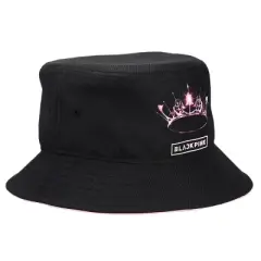 Blackpink Tiara Logo Black Bucket Hat