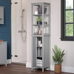 Madison Collection Linen Tower with Open Shelves - RiverRidge Home