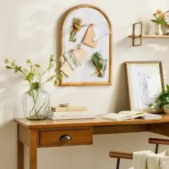 Arched 16"x24" Wood Framed Fabric Bulletin Board - Hearth & Hand&trade; with Magnolia