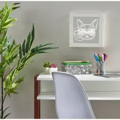 Cool Dog Video Light Box White - Adesso: Modern Plastic Novelty Lamp, Integrated LED, USB/Battery Powered