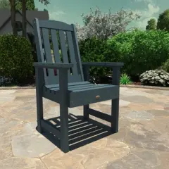 Lehigh Outdoor Dining Arm Chair - Federal Blue - highwood