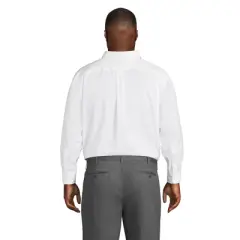 Lands' End Men's Traditional Fit Solid No Iron Supima Pinpoint Buttondown Collar Dress Shirt