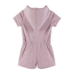 Andy & Evan Toddler  Hooded French Terry Romper Pink, Size 12-18 Months