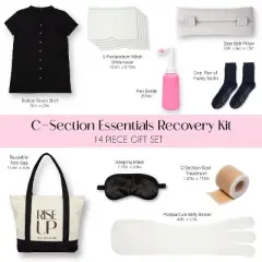 Sweet Jojo Designs C Section Recovery Postpartum Essentials Kit Pregnancy Must Haves Baby Shower Gifts for Mom