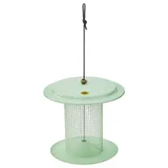 Bird Choice Modern Farmhouse Sunflower Seed Tube Bird Feeder 9.5" Sage Green