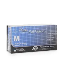 Pulse Nitrile Disposable Nitrile Exam Glove Standard Cuff Length MEDIUM 177202 200 per Box