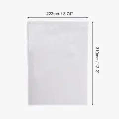 Unique Bargains Vertical Index Card Pockets 12.2"x8.74" Clear 5 Pcs