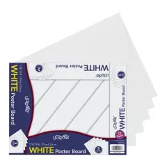UCreate&reg; Poster Board, White, 11" x 14", 5 Sheets Per Pack, 12 Packs