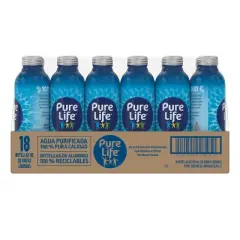 Pure Life Aluminum Bottle Purified Water - 18pk/20 fl oz Bottles