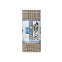 Con-Tact Grip Excel 2pk 12"x20' Taupe: Non-Adhesive Shelf Liners for Kitchen, Pantry, Cabinet, Drawer, Solid Beige
