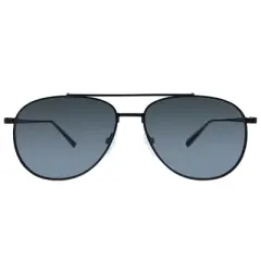 Salvatore Ferragamo SF 201S 002 Unisex Aviator Sunglasses Black 60mm