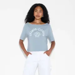 Women's Short Sleeve Off the Shoulder Boxy T-Shirt - Wild Fable&trade;