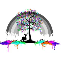 Junior's Design By Humans Melting Colors Parasite By Tobiasfonseca T-Shirt