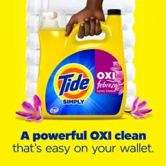 Tide Sunny Breeze Liquid Simply Oxi Febreze Laundry Detergent - 96 Loads/137 fl oz