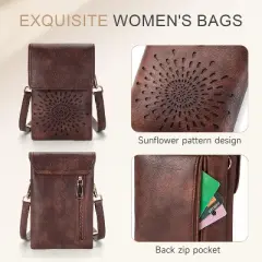 Small Crossbody Bags for Women Trendy, Leather Crossbody Phone Purses Handbags with Adjustable Strap