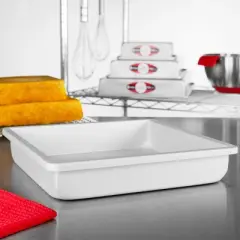 Fat Daddio's PSQ-10102 Anodized Aluminum Square Cake Pan 10"x10"x2"