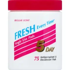 5 Day Antiperspirant & Deodorant Pads 75 ea