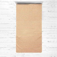 Bacati - Liam Triangles Orange Muslin 3 pc Toddler Bed Sheet Set