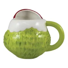 Dr. Seuss Grinch Santa Hat 16 oz. Sculpted Ceramic Mug