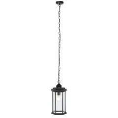 Hylan 8.27" Outdoor Pendant - PLT7007 - Black - Safavieh